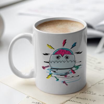 Taza Robot Cerebro