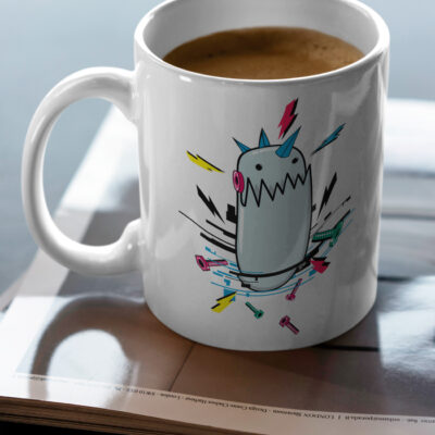 Taza Robot punk